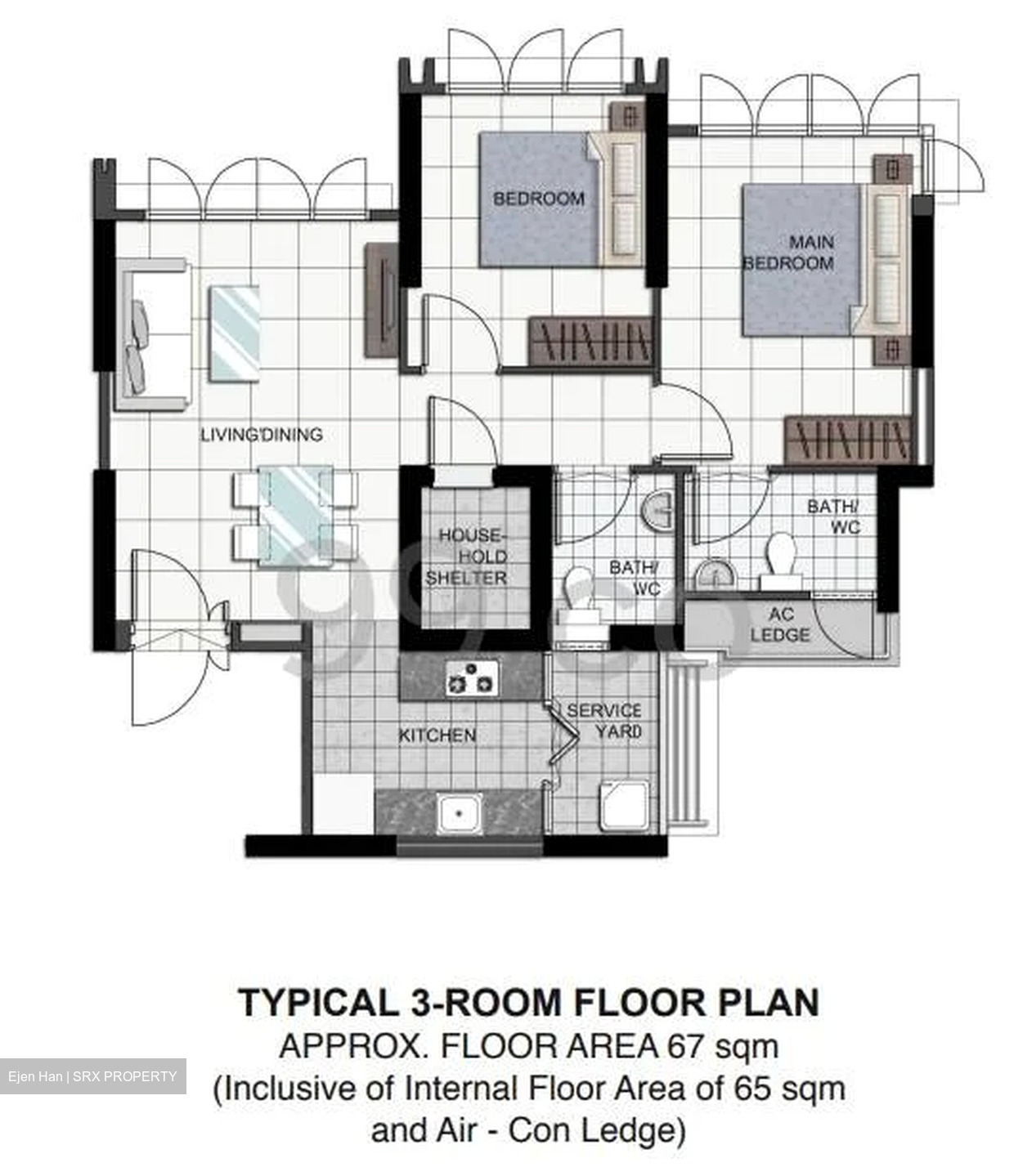 Blk 55 Teban View (Jurong East), HDB 3 Rooms #488139441